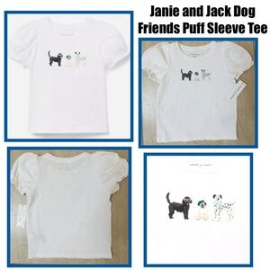 Janie and Jack Dog Friends Puff Sleeve Tee
